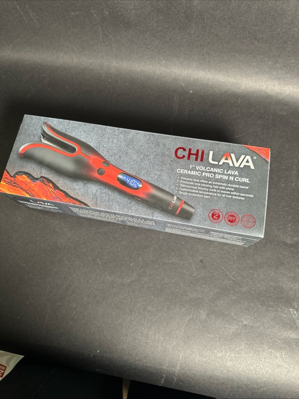 CHI Lava Volcanic Lava Ceramic Pro Spin N Curl - Red